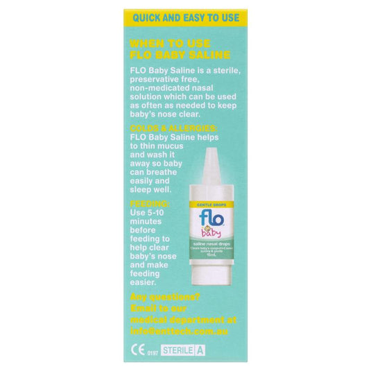 FLO Baby Saline Nasal Drops 15ml