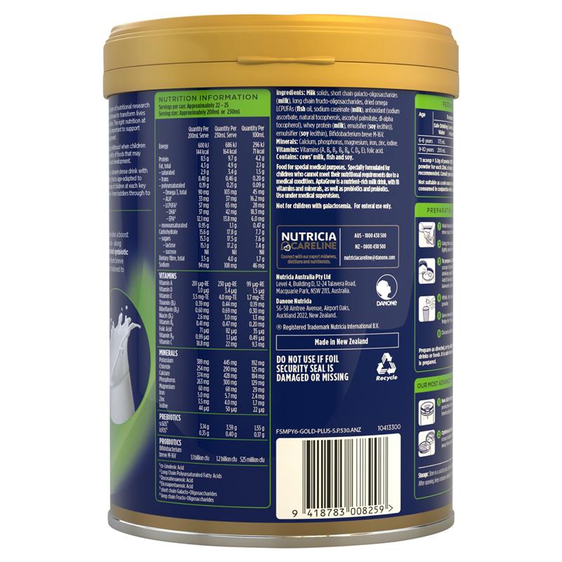 Load image into Gallery viewer, AptaGrow Nutrient-Dense Milk Drink From 6+ Years 900g

