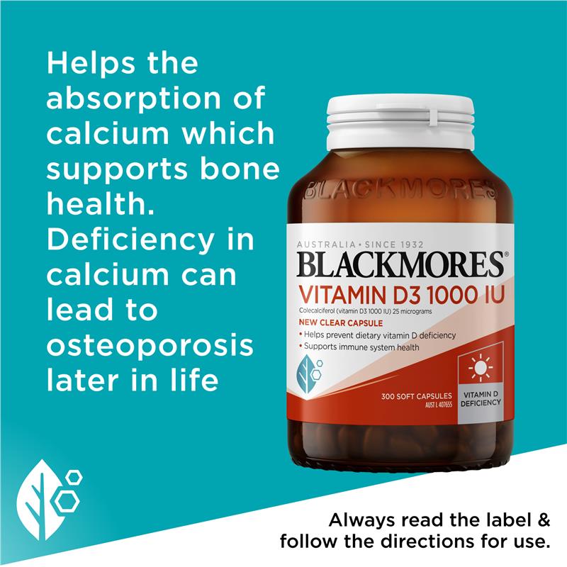 Load image into Gallery viewer, Blackmores Vitamin D3 1000IU 300 Capsules
