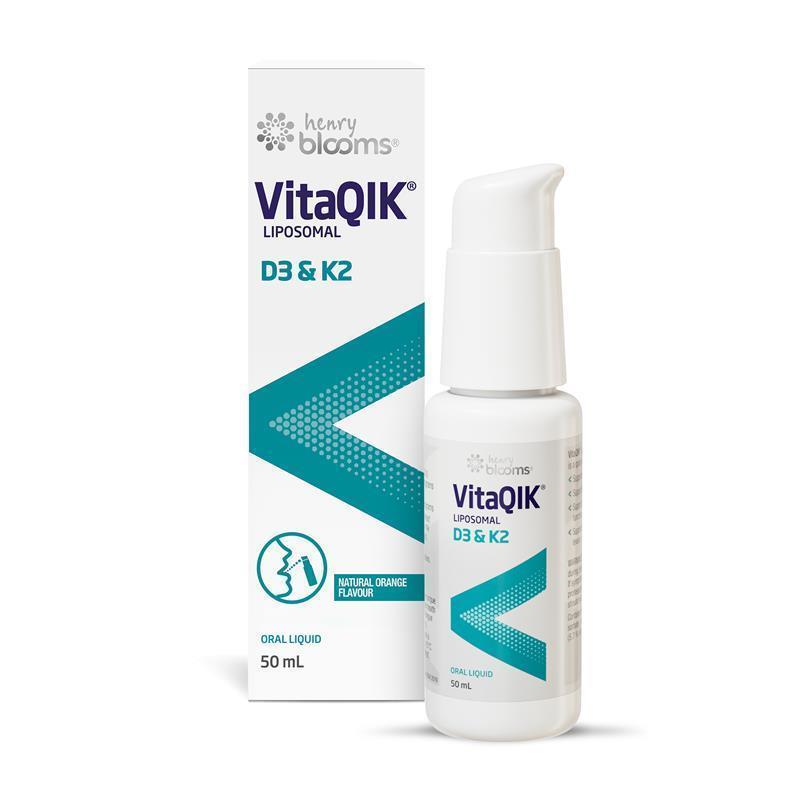 Load image into Gallery viewer, Henry Blooms VitaQIK Vitamin D3 &amp; K2 50ml Oral Spray
