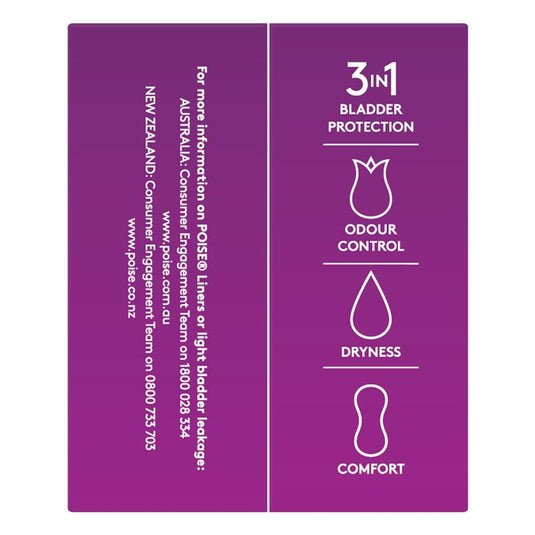 Poise Extra Light Liner Bulk 30 Pack