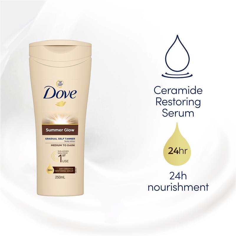 Load image into Gallery viewer, Dove Summerglow Body Lotion Medium To Dark Skin 250ml
