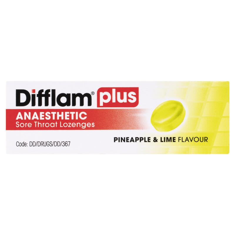 Load image into Gallery viewer, Difflam Plus Anaesthetic Sugar Free Pineapple &amp; Lime 16 Lozenges
