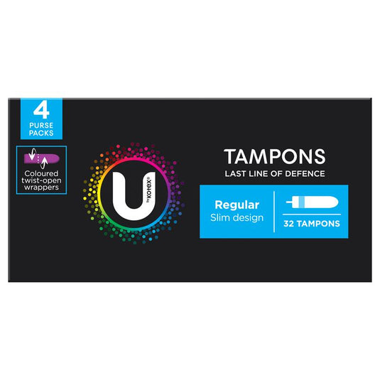 U by Kotex Slim Tampons Regular 32 Pack
