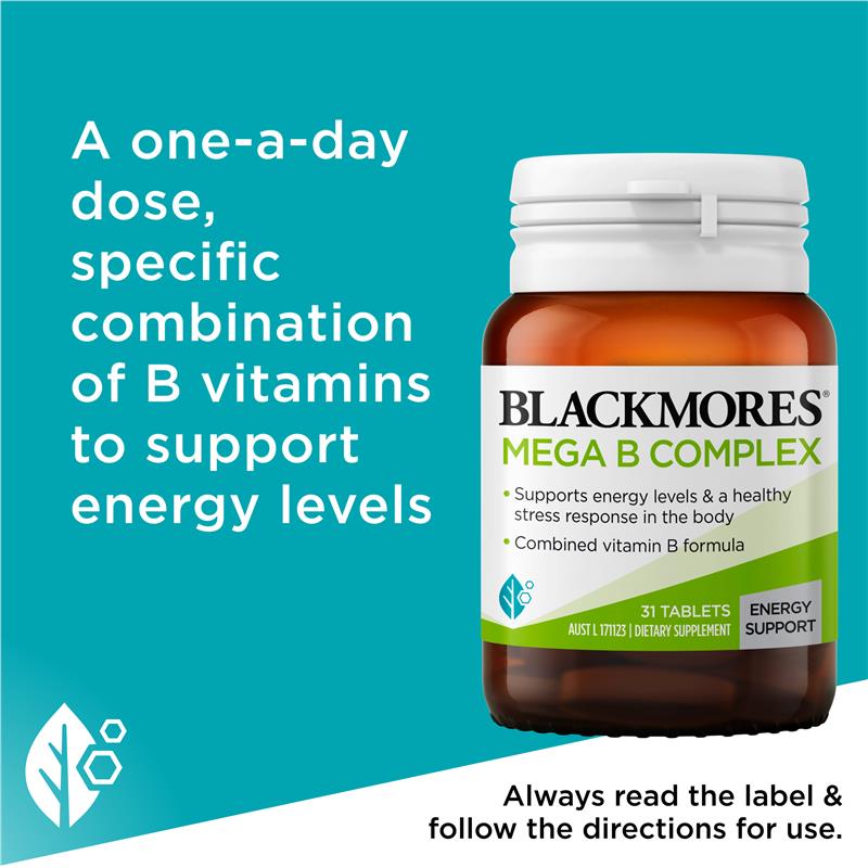 Load image into Gallery viewer, Blackmores Mega B Complex 31 Tablets

