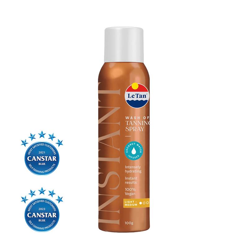 Load image into Gallery viewer, Le Tan Coconut Wash Off Tanning Spray 100g
