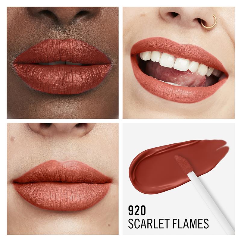 Load image into Gallery viewer, Rimmel London Mega Matte Liquid Lip 920 Scarlet Flames
