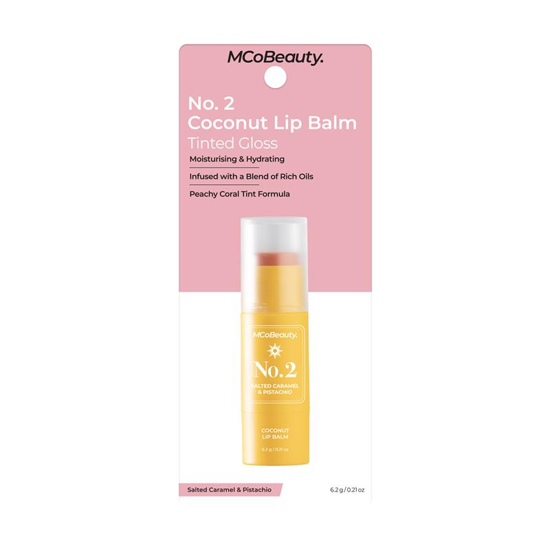 Load image into Gallery viewer, MCoBeauty Coconut Lip Balm No. 2 Salted Caramel &amp; Pistachio
