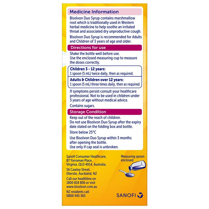 Load image into Gallery viewer, Bisolvon Duo Cough Syrup 100ml
