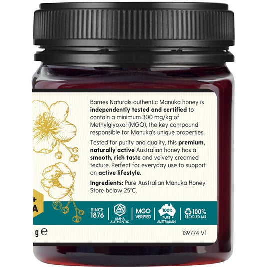 Barnes Naturals Australian Manuka Honey 250g MGO 300+