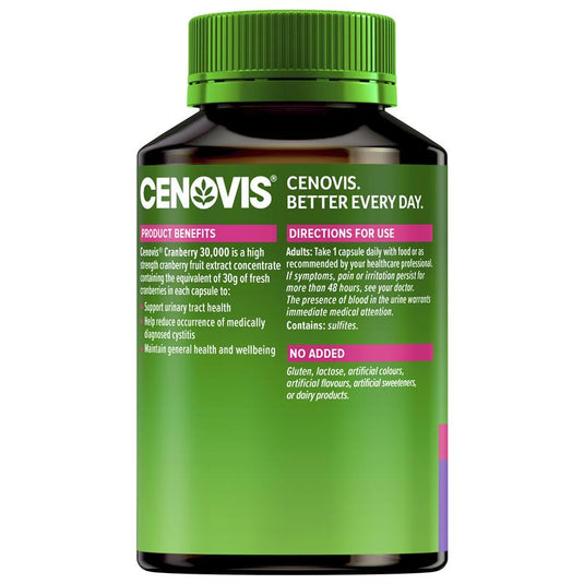 Cenovis Cranberry 30,000mg 90 Capsules Exclusive Size