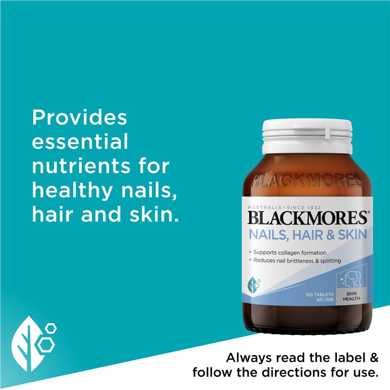 Load image into Gallery viewer, Blackmores Nails Hair and Skin 180 Tablets
