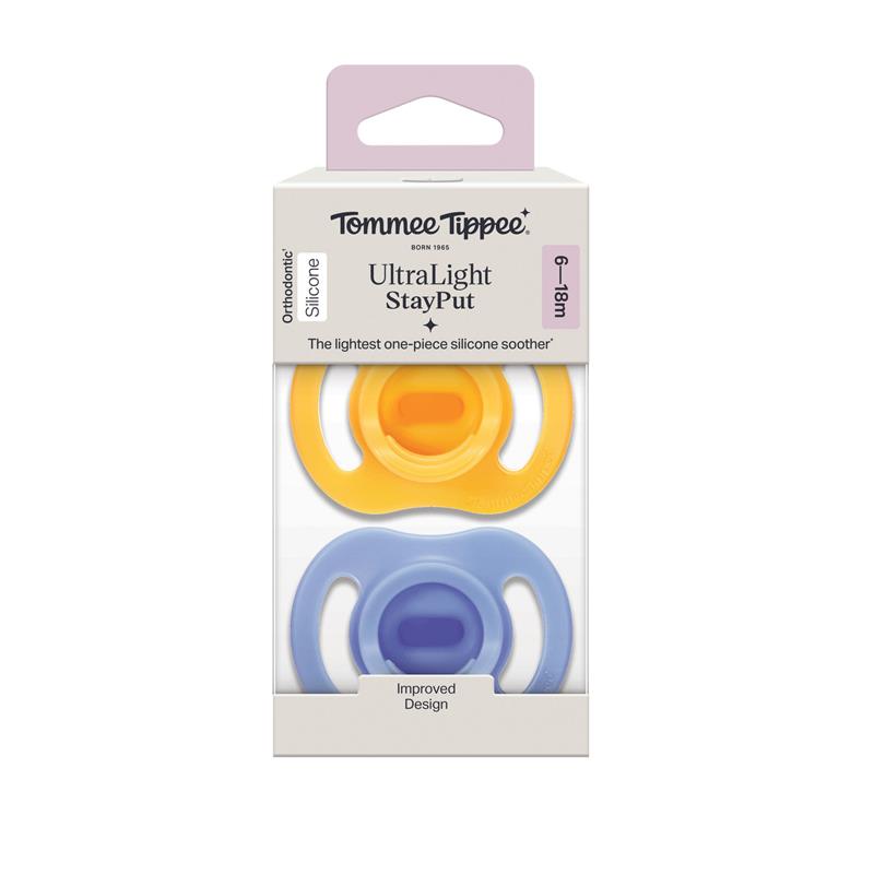 Load image into Gallery viewer, Tommee Tippee Ultralight Soother Day 6-18 Months 2 Pack
