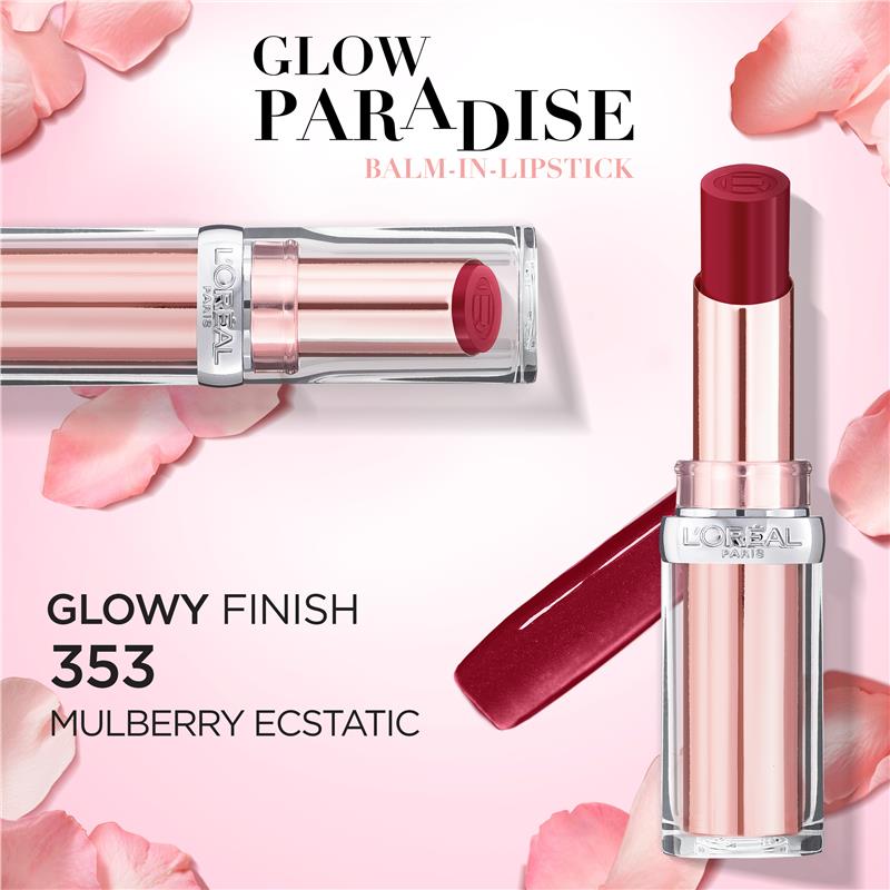 Load image into Gallery viewer, L'Oreal Paris Glow Paradise Balm-In-Lipstick 353 Mulberry Ecstatic
