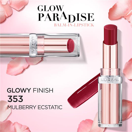 L'Oreal Paris Glow Paradise Balm-In-Lipstick 353 Mulberry Ecstatic