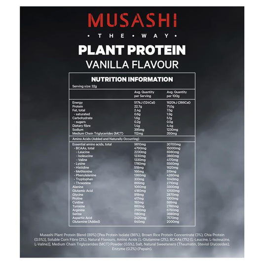 Musashi Plant Protein Vanilla 2kg