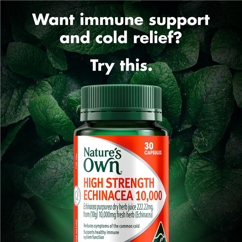 Load image into Gallery viewer, Nature's Own High Strength Echinacea 10,000mg 30 Capsules
