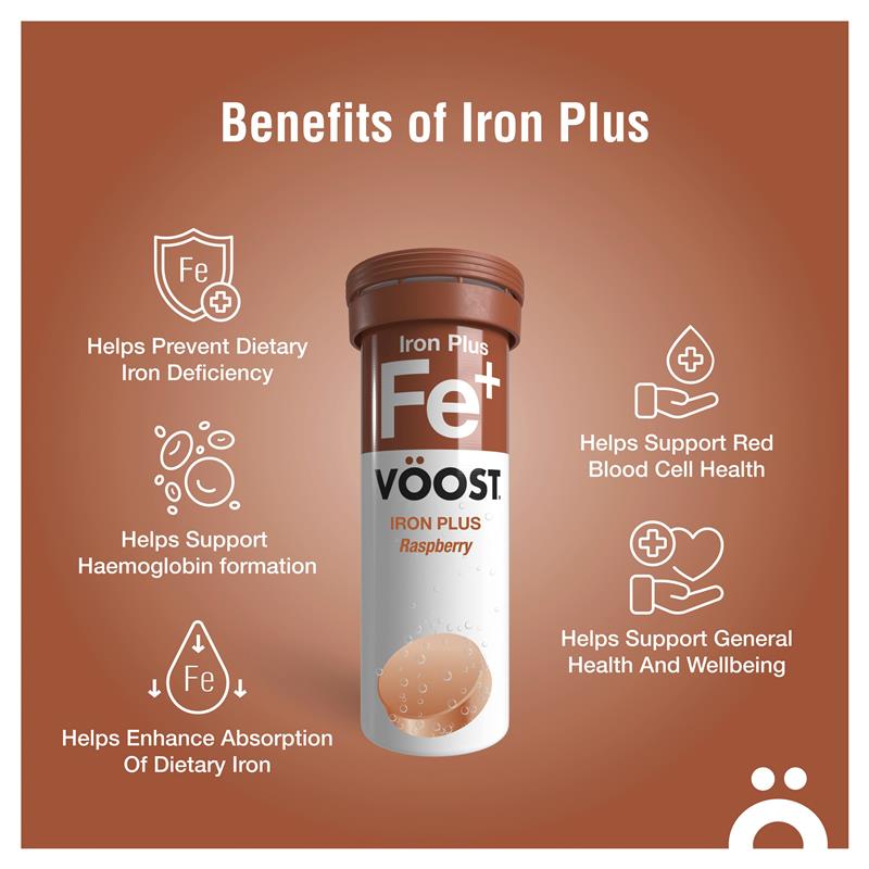 Load image into Gallery viewer, Voost Iron Plus Effervescent 10 Tablets
