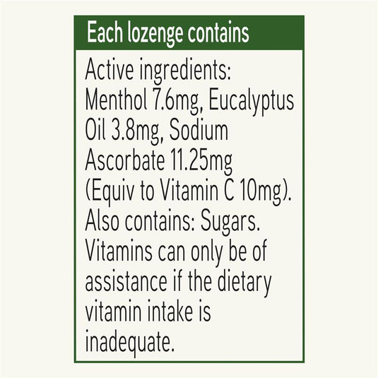 Soothers Eucalyptus/Menthol Lozenges 10