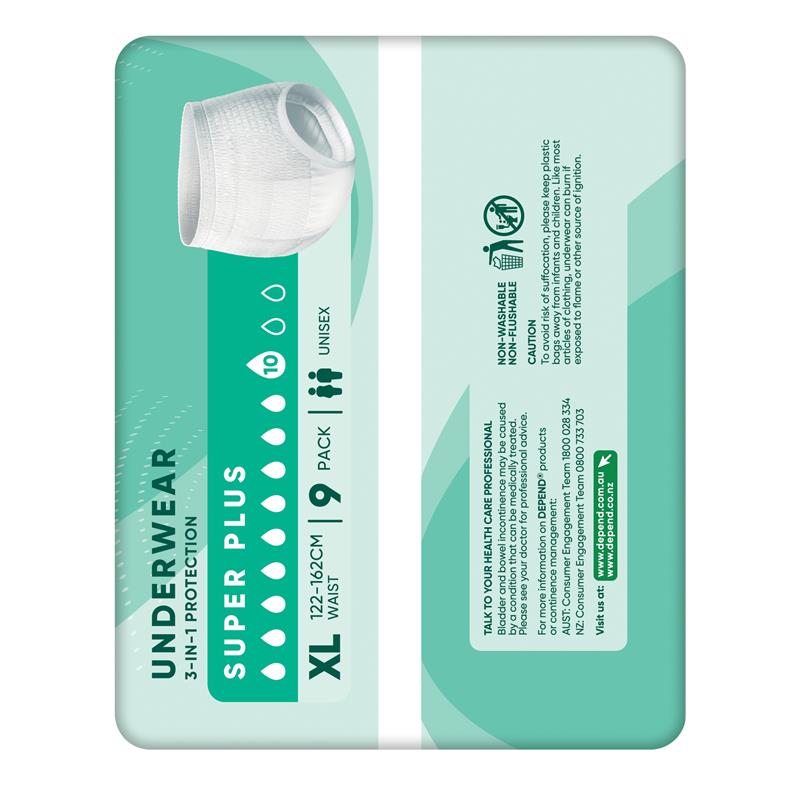 Load image into Gallery viewer, Depend Underwear Super Plus Extra Large 9 Pack
