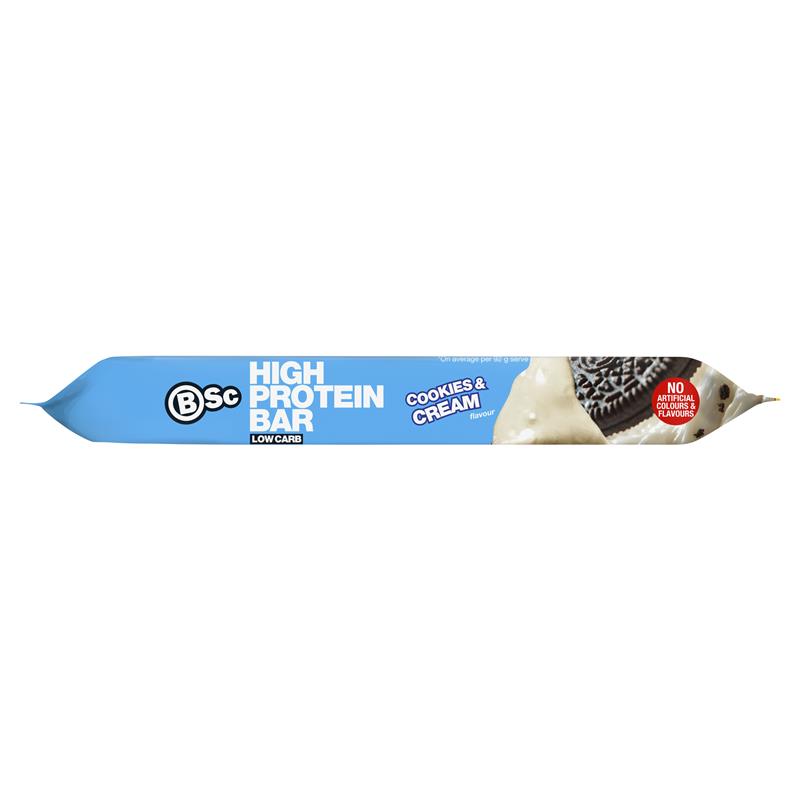 Load image into Gallery viewer, BSc High Protein Bar Cookies &amp; Cream 92g

