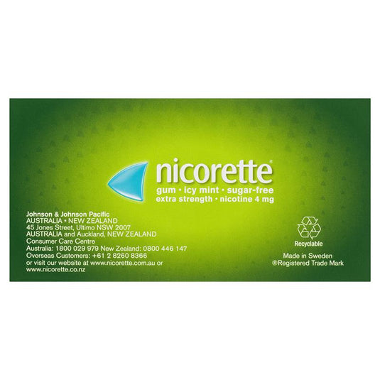 Nicorette Gum 4mg Icy Mint 75 Pieces