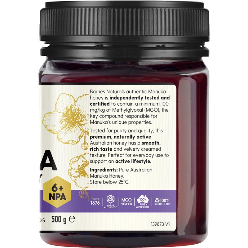 Load image into Gallery viewer, Barnes Naturals Australian Manuka Honey 500g MGO 100+
