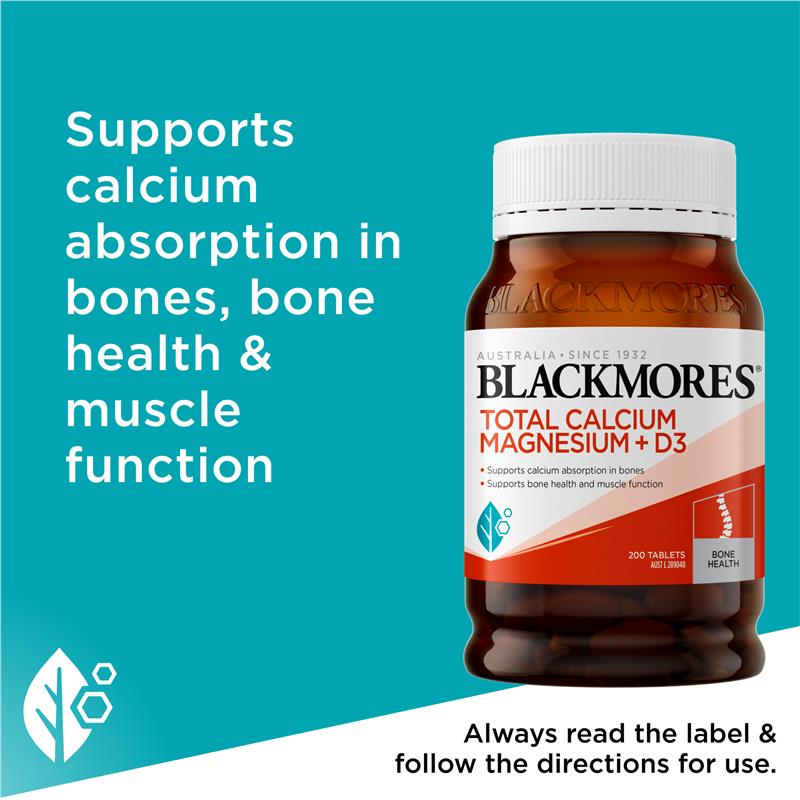 Load image into Gallery viewer, Blackmores Total Calcium and Magnesium + D3 200 Tablets
