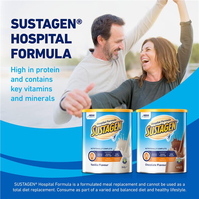 Load image into Gallery viewer, Sustagen Hospital Formula Nutritional Supplement Strawberry Flavour 840g
