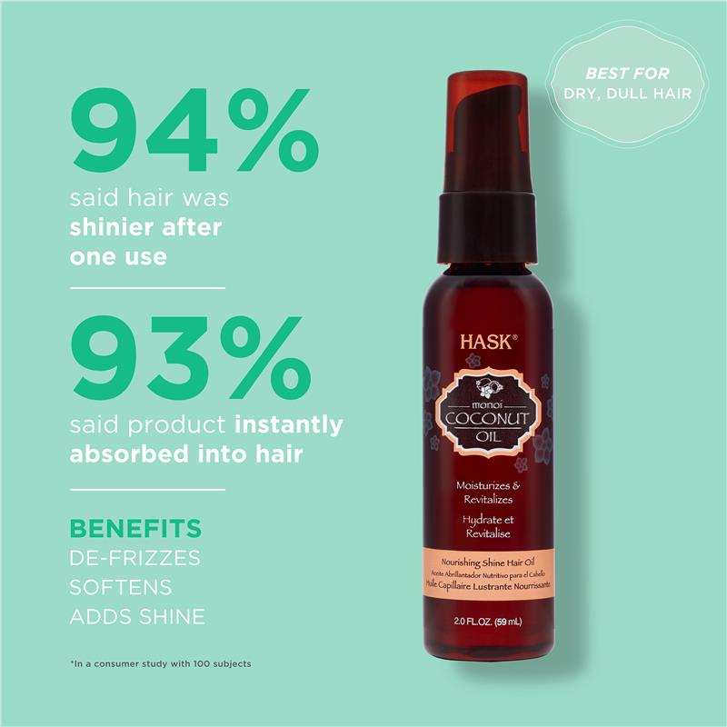 Load image into Gallery viewer, Hask Coconut Oil Nourishing Hair Oil Serum 59ml
