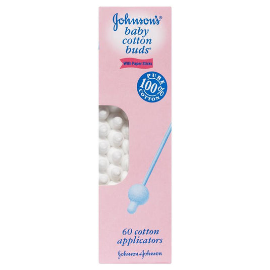 Johnson's Baby Cotton Applicator Buds 60 Pack