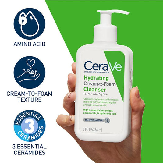 CeraVe Hydrating Cream To Foam Cleanser 236ml