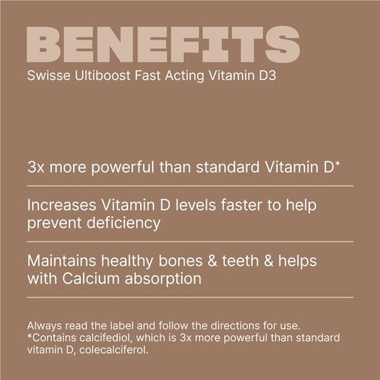 Swisse Ultiboost Fast Acting Vitamin D3 90 Tablets