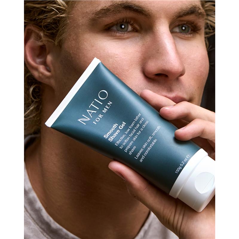 Load image into Gallery viewer, Natio Men's Smooth Shave Gel 150g
