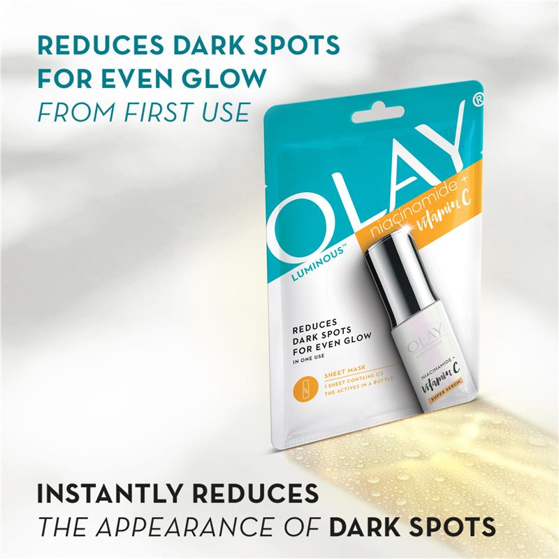 Load image into Gallery viewer, Olay Luminous Niacinamide + Vitamin C Sheet Mask
