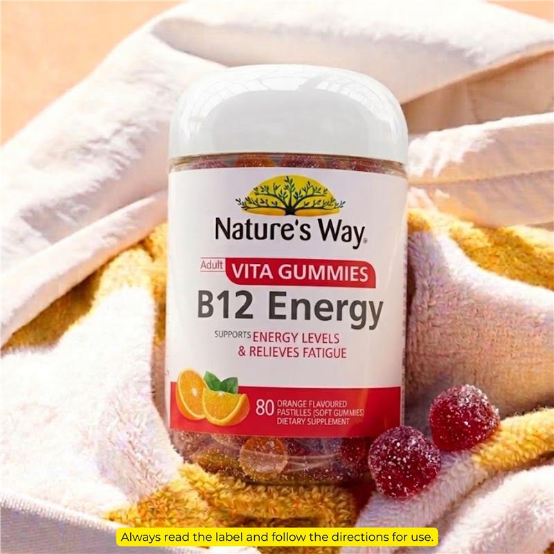 Load image into Gallery viewer, Nature's Way Adult Vita Gummies B12 Energy 80 Gummies
