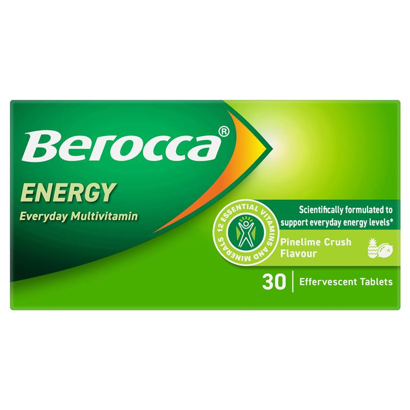 Load image into Gallery viewer, Berocca Energy Pinelime Crush 30 Effervescent Tablets Exclusive
