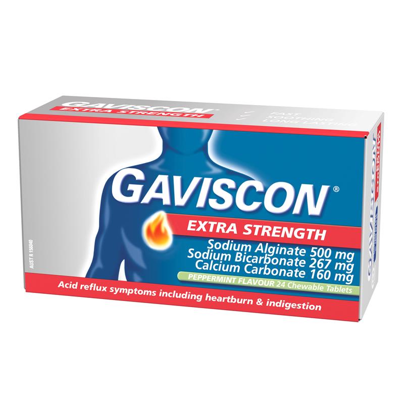Load image into Gallery viewer, Gaviscon Extra Strength Peppermint Flavour 24 Tablets
