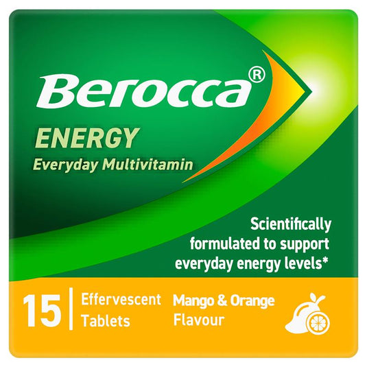 Berocca Energy Mango And Orange 15 Effervescent Tablets