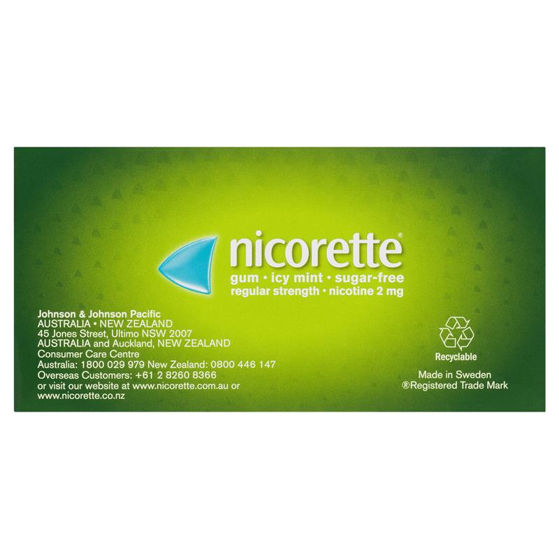 Load image into Gallery viewer, Nicorette Gum 2mg Icy Mint 75 Pieces

