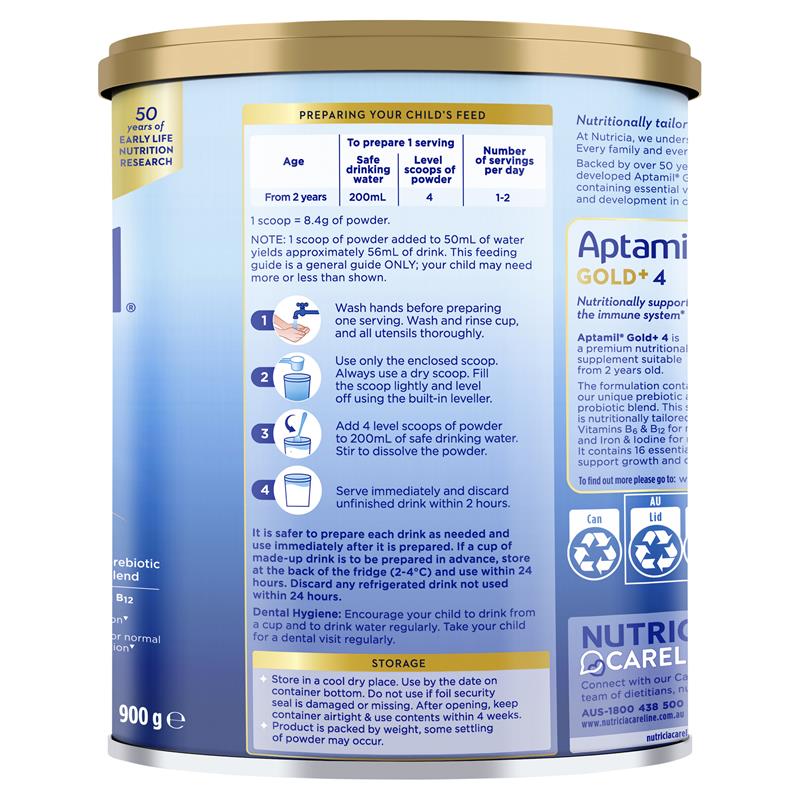 Load image into Gallery viewer, Aptamil Gold+ 4 Junior Nutritional Supplement Milk Drink From 2 Years 900g
