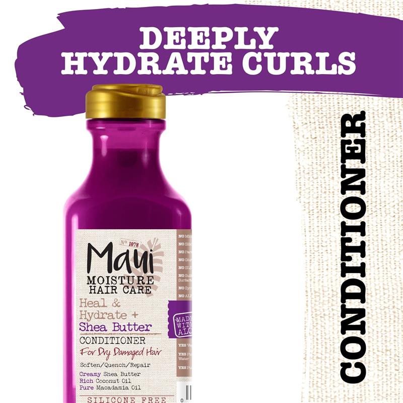 Load image into Gallery viewer, Maui Moisture Heal &amp; Hydrate + Shea Butter Conditioner For Dry &amp; Damaged Hair 385mL
