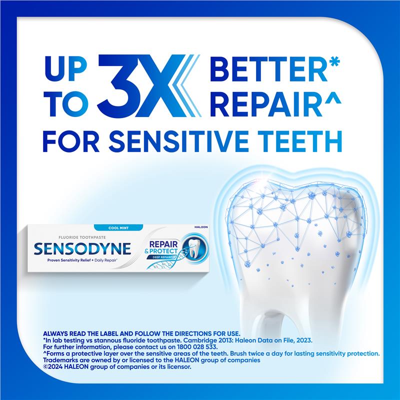 Load image into Gallery viewer, Sensodyne Sensitive Teeth Pain Repair &amp; Protect Toothpaste 100g
