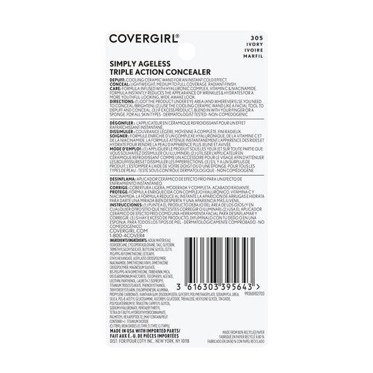 Covergirl Simply Ageless Triple Action Concealer 305 Ivory 7.3ml