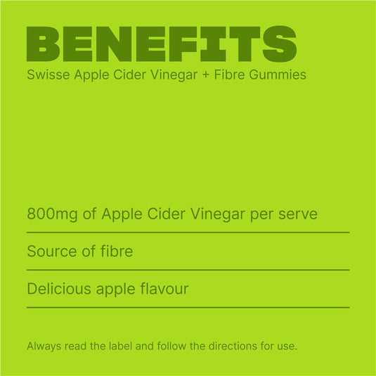 Swisse Apple Cider Vinegar + Fibre Gummies 90 Pack