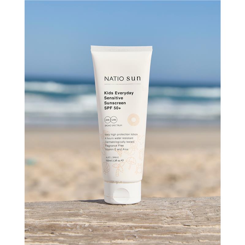 Load image into Gallery viewer, Natio Kids Everyday Sensitive Sunscreen SPF 50+ 100ml
