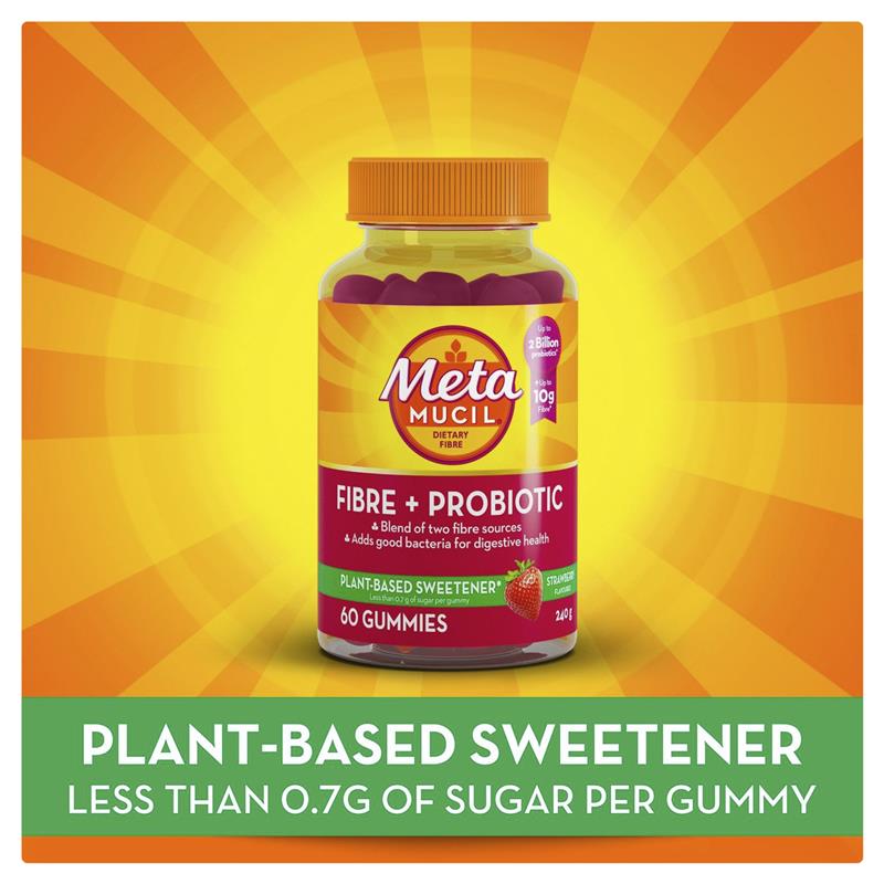 Load image into Gallery viewer, Metamucil Fibre + Probiotic Gummies 60 Pack
