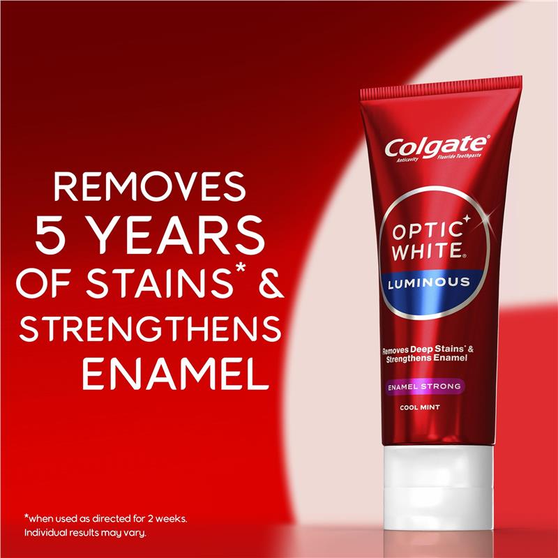 Load image into Gallery viewer, Colgate Toothpaste Optic White Luminous Enamel Strong 85g

