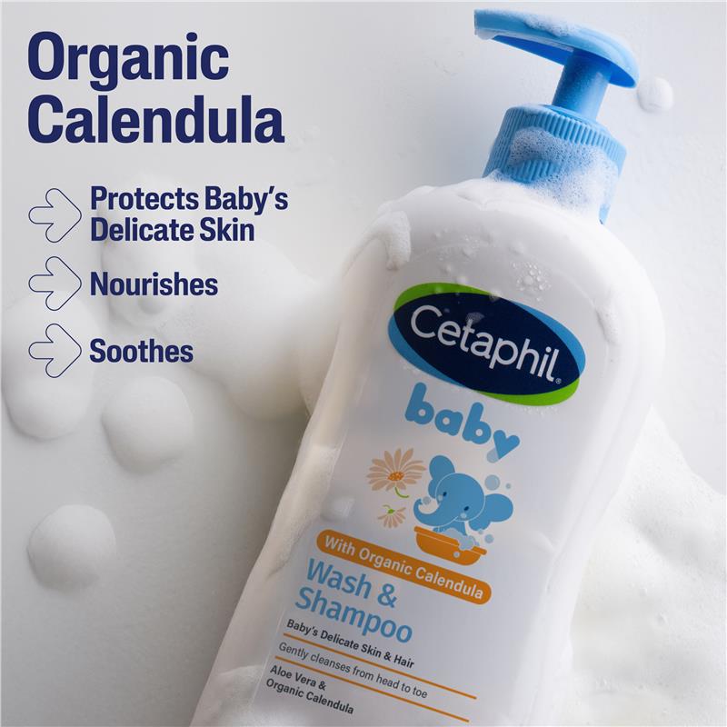 Load image into Gallery viewer, Cetaphil Baby Calendula Wash &amp; Shampoo 400ml
