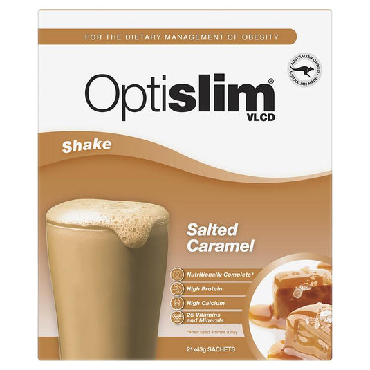 Optislim VLCD Meal Replacement Shake Salted Caramel 21x43g Sachets